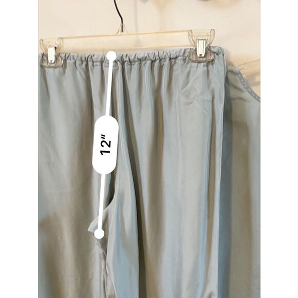 Go Silk Wide Leg and Tank Silk Pant Set in Blue S NWOT - Picture 10 of 13